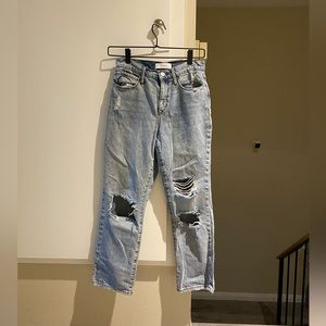 Skinnygirl high rise straight leg jeans